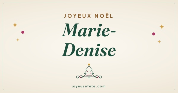 Image « Joyeux Noël Marie-Denise » au format large