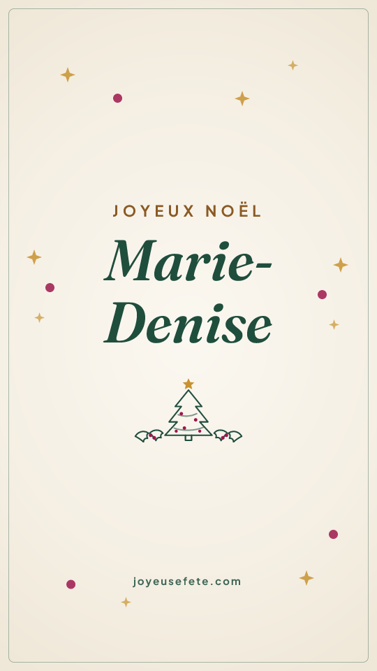 Image « Joyeux Noël Marie-Denise » au format story