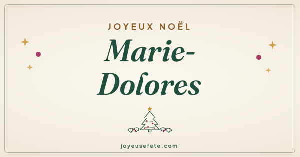 Image « Joyeux Noël Marie-Dolores » au format large