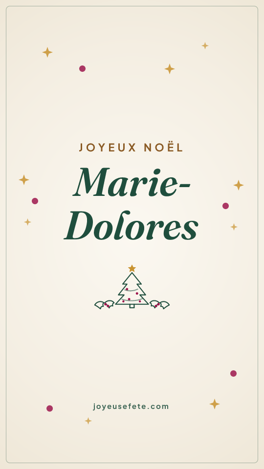 Image « Joyeux Noël Marie-Dolores » au format story