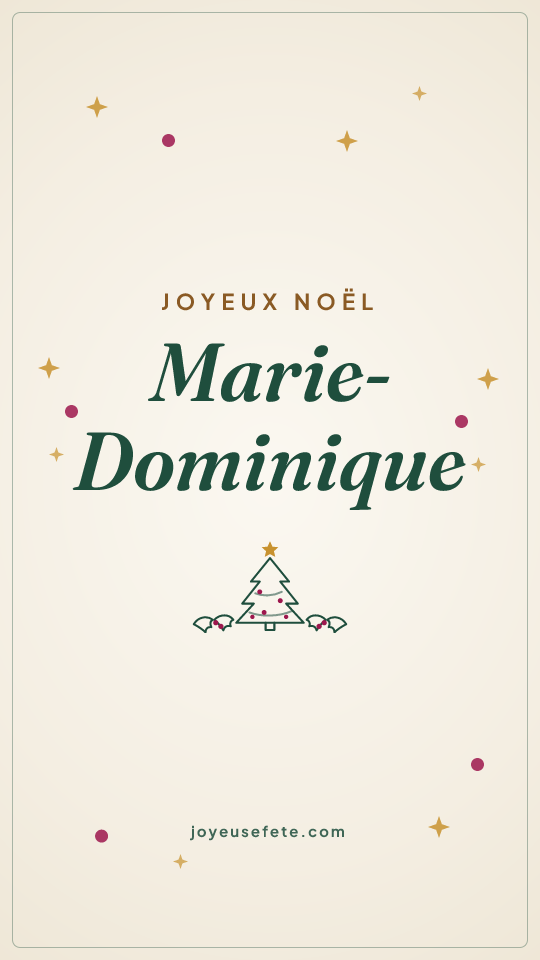 Image « Joyeux Noël Marie-Dominique » au format story
