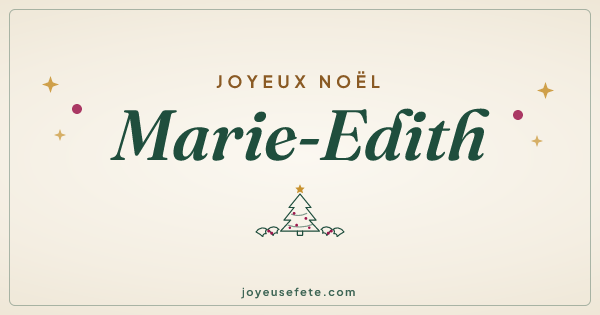Image « Joyeux Noël Marie-Edith » au format large