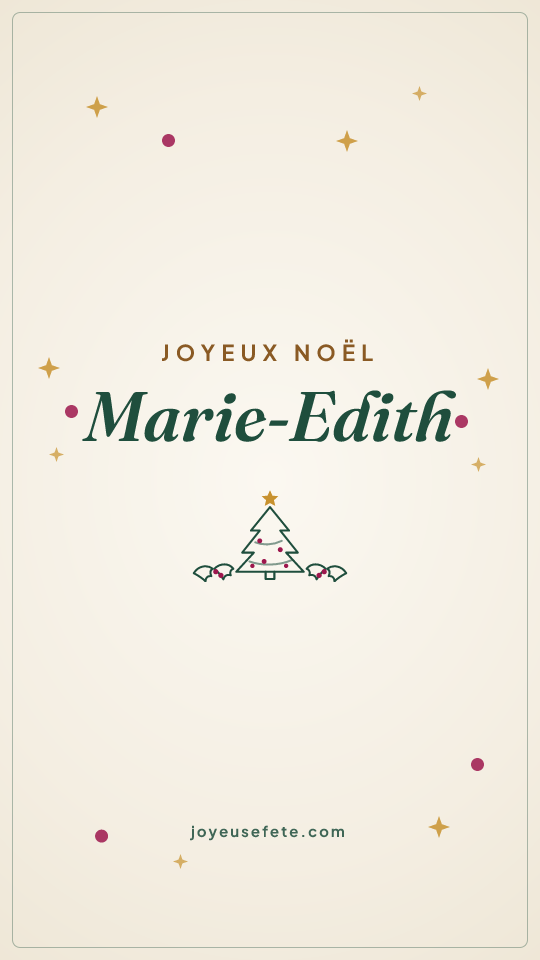 Image « Joyeux Noël Marie-Edith » au format story