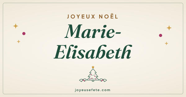 Image « Joyeux Noël Marie-Elisabeth » au format large
