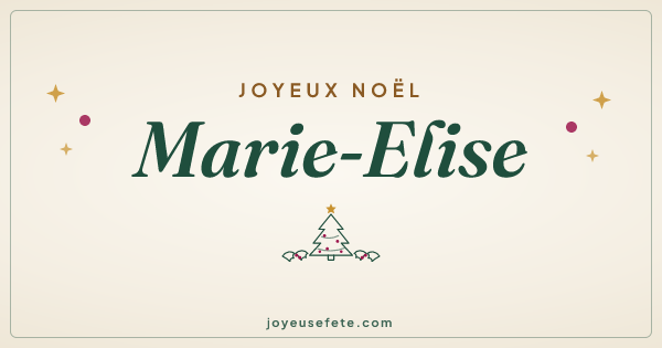 Image « Joyeux Noël Marie-Elise » au format large