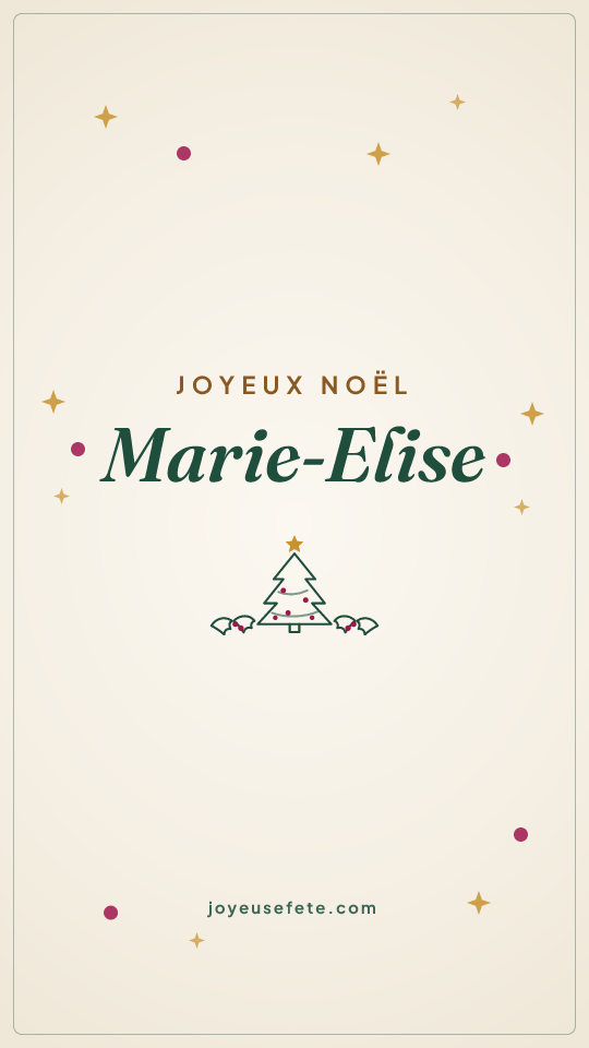 Image « Joyeux Noël Marie-Elise » au format story