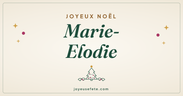 Image « Joyeux Noël Marie-Elodie » au format large
