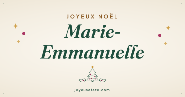 Image « Joyeux Noël Marie-Emmanuelle » au format large