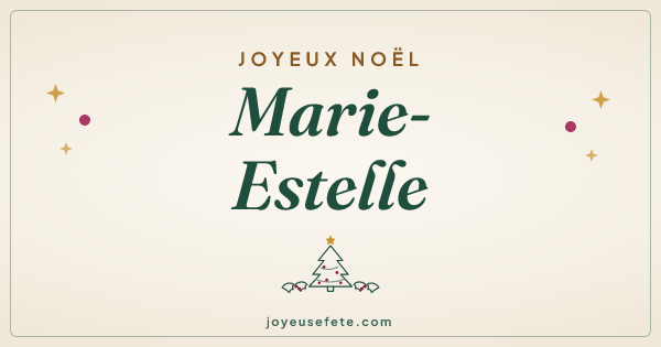 Image « Joyeux Noël Marie-Estelle » au format large