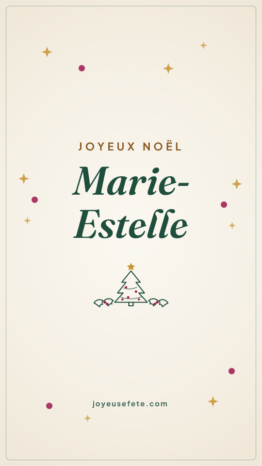 Image « Joyeux Noël Marie-Estelle » au format story