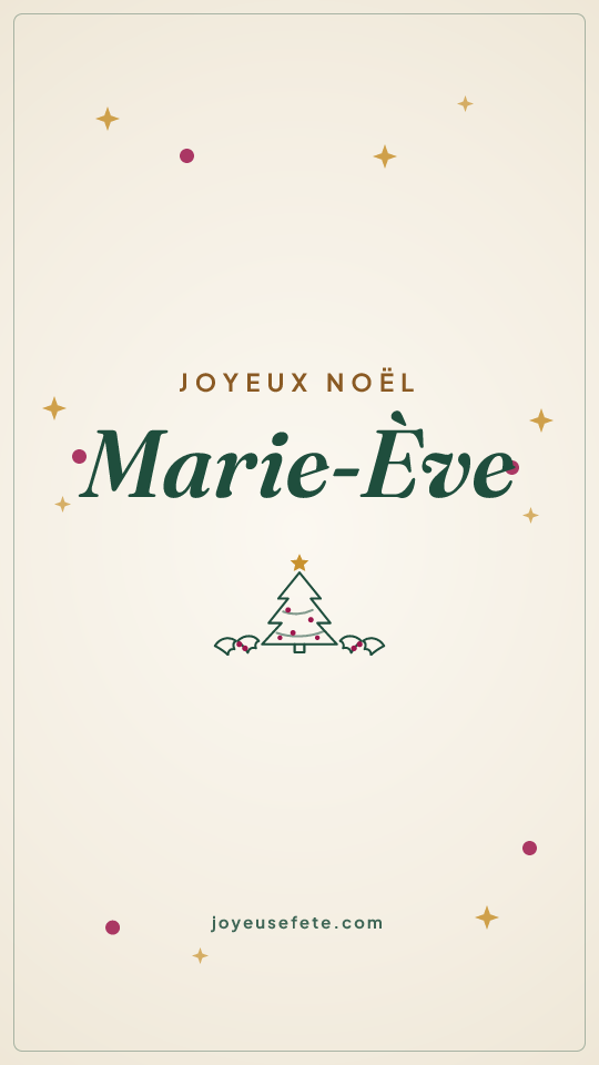 Image « Joyeux Noël Marie-Ève » au format story