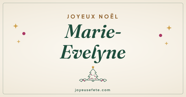 Image « Joyeux Noël Marie-Evelyne » au format large