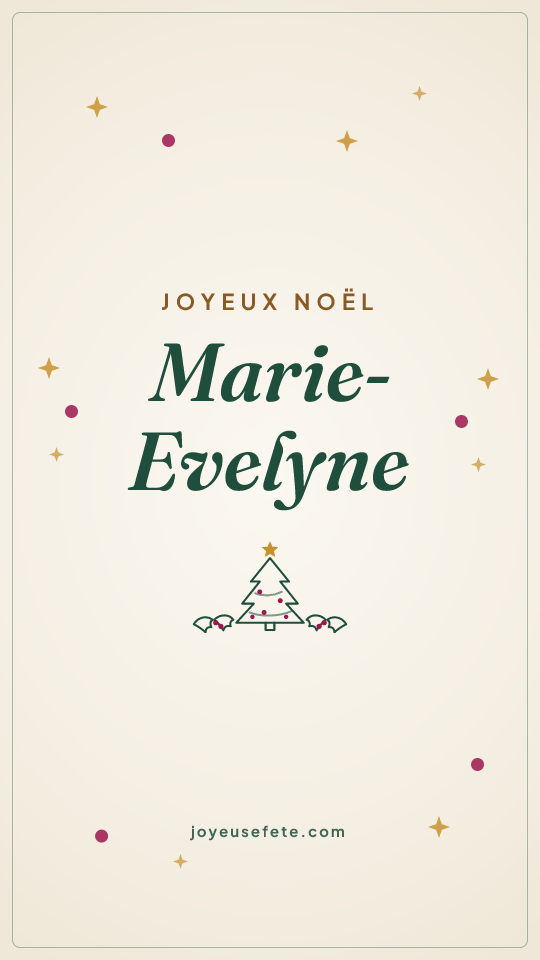 Image « Joyeux Noël Marie-Evelyne » au format story