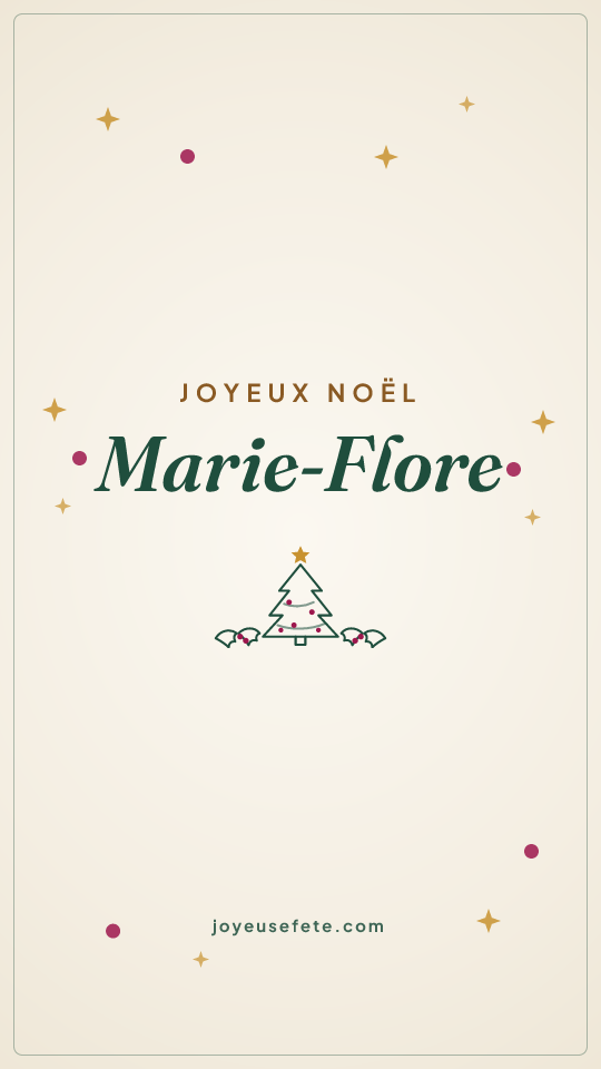 Image « Joyeux Noël Marie-Flore » au format story