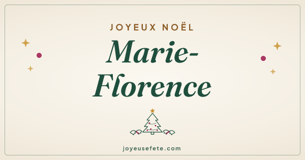 Image « Joyeux Noël Marie-Florence » au format large
