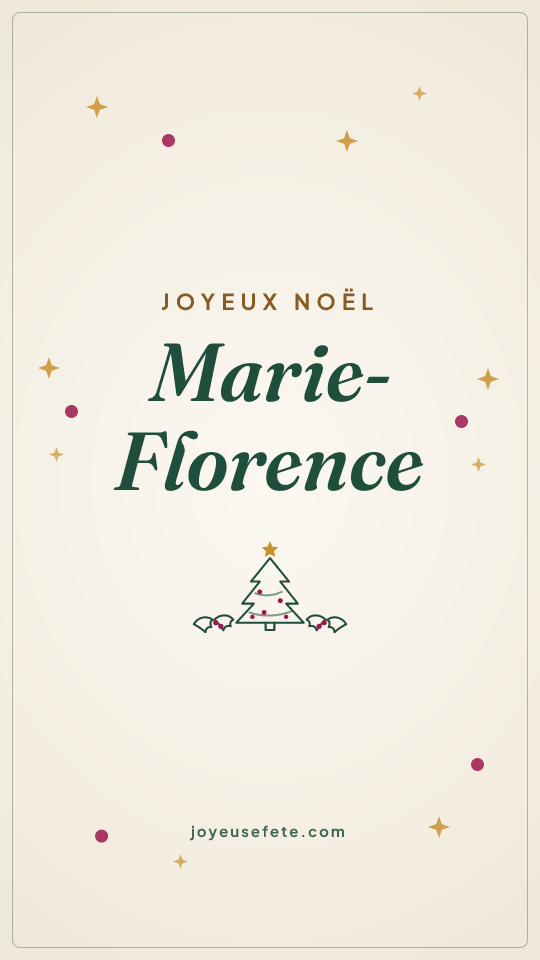 Image « Joyeux Noël Marie-Florence » au format story