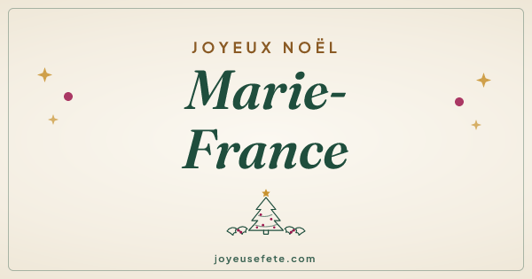 Image « Joyeux Noël Marie-France » au format large