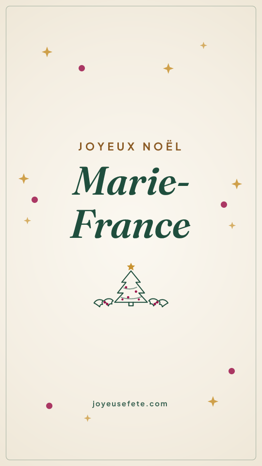 Image « Joyeux Noël Marie-France » au format story