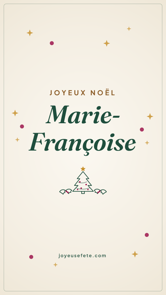 Image « Joyeux Noël Marie-Françoise » au format story