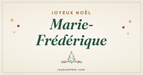 Image « Joyeux Noël Marie-Frédérique » au format large