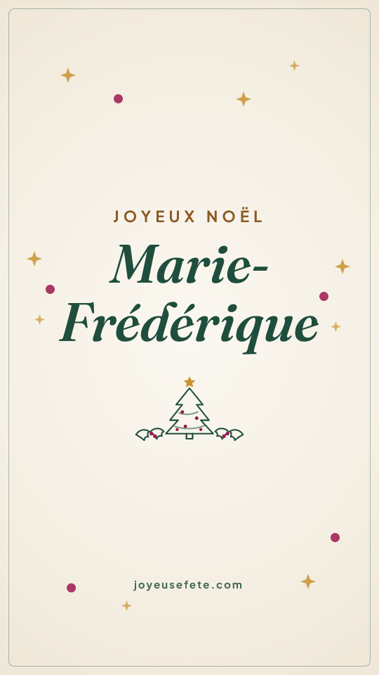 Image « Joyeux Noël Marie-Frédérique » au format story