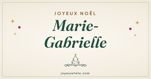 Image « Joyeux Noël Marie-Gabrielle » au format large