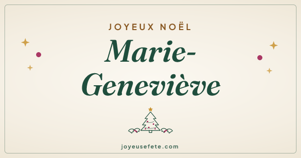 Image « Joyeux Noël Marie-Geneviève » au format large