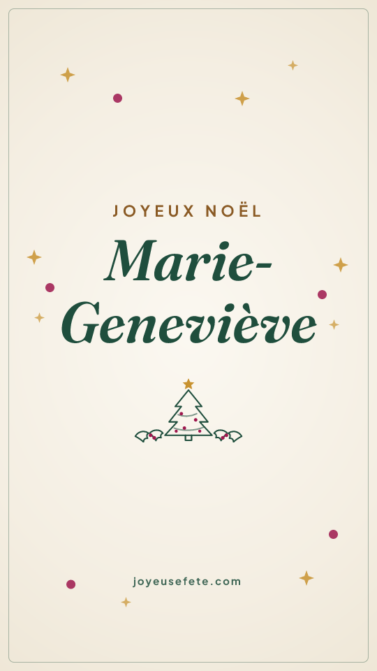 Image « Joyeux Noël Marie-Geneviève » au format story