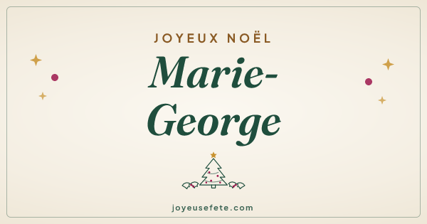 Image « Joyeux Noël Marie-George » au format large