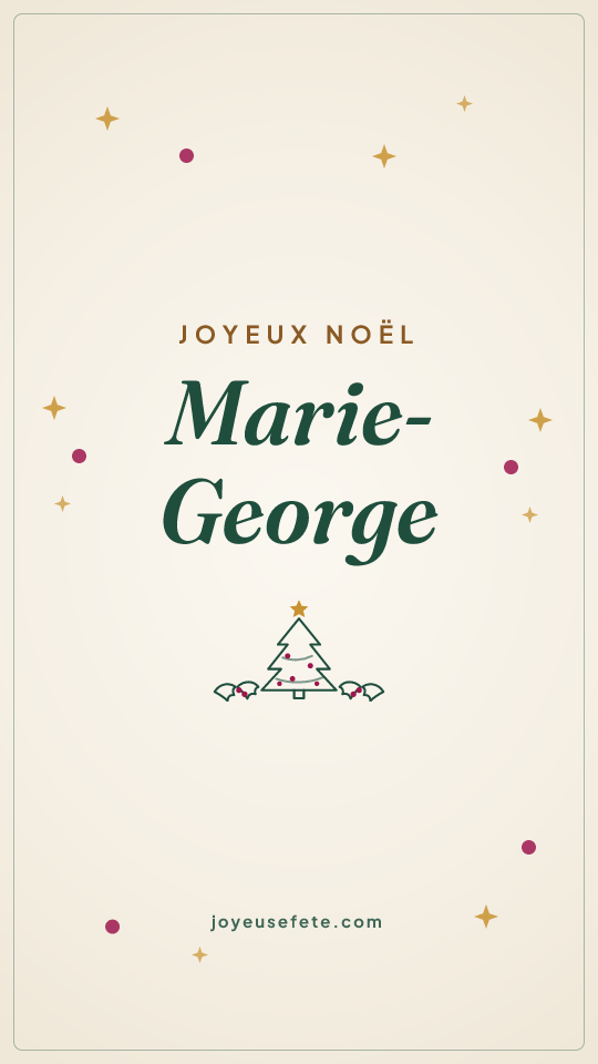Image « Joyeux Noël Marie-George » au format story