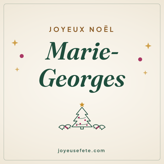 Image carrée « Joyeux Noël Marie-Georges » pour WhatsApp