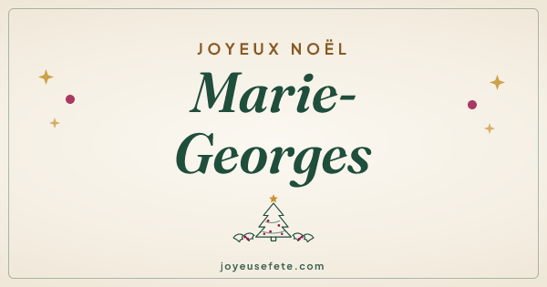 Image « Joyeux Noël Marie-Georges » au format large