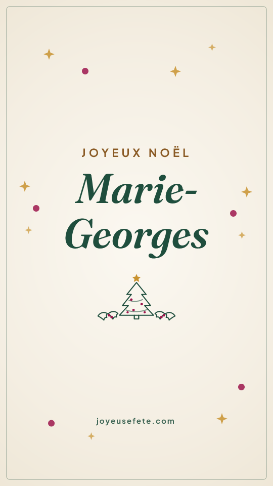 Image « Joyeux Noël Marie-Georges » au format story