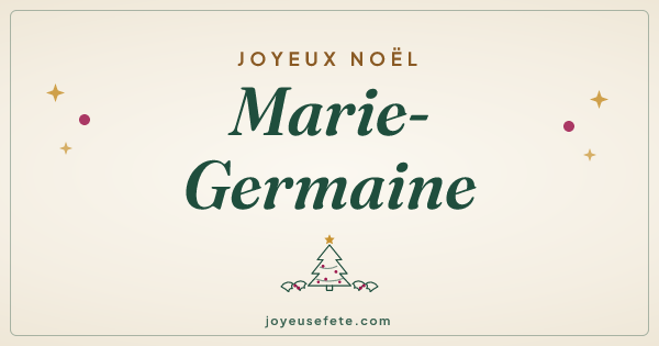 Image « Joyeux Noël Marie-Germaine » au format large