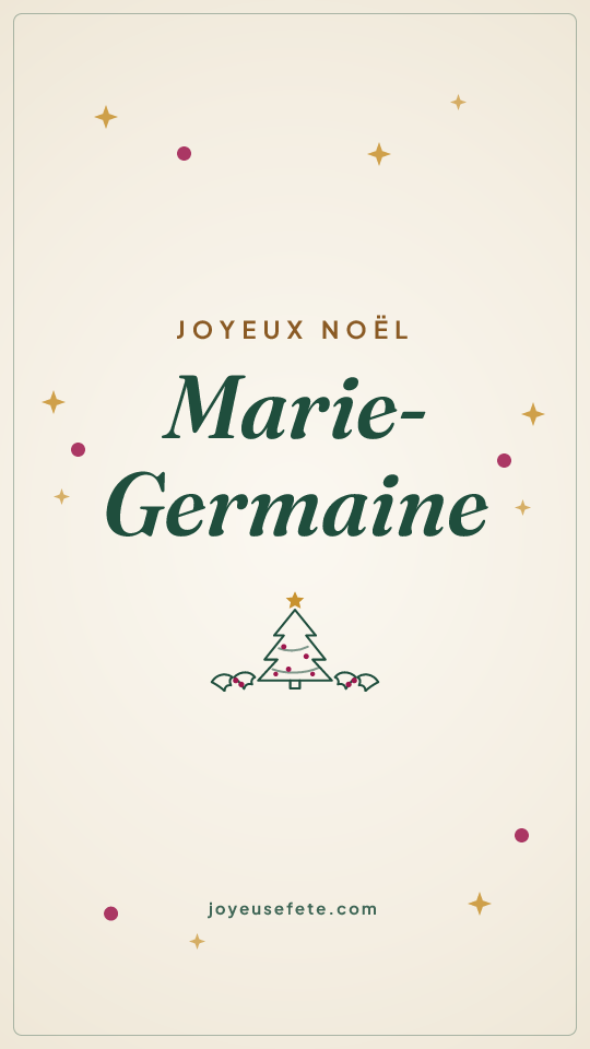 Image « Joyeux Noël Marie-Germaine » au format story