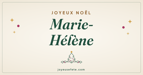 Image « Joyeux Noël Marie-Hélène » au format large