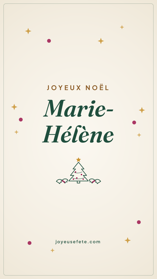 Image « Joyeux Noël Marie-Hélène » au format story