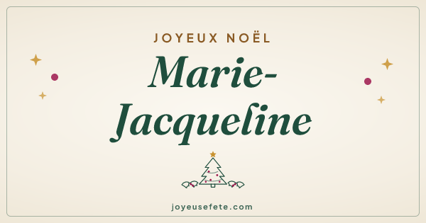 Image « Joyeux Noël Marie-Jacqueline » au format large