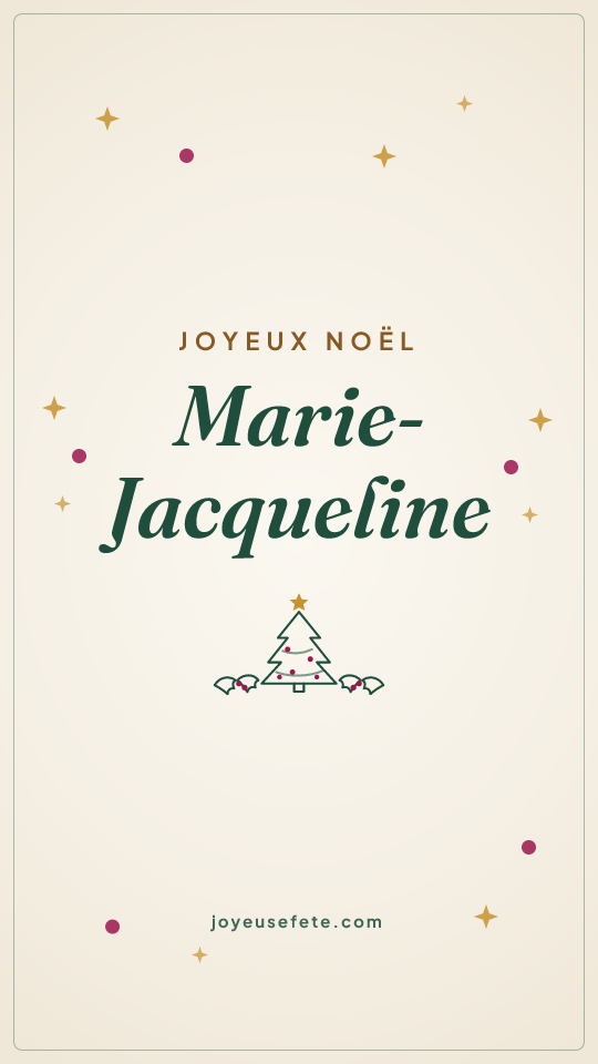 Image « Joyeux Noël Marie-Jacqueline » au format story