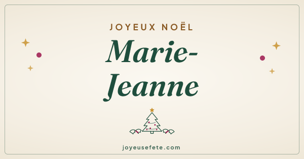 Image « Joyeux Noël Marie-Jeanne » au format large