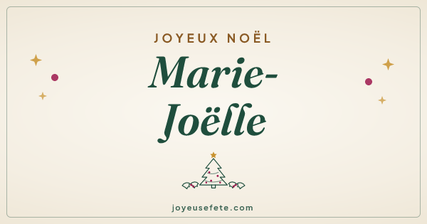 Image « Joyeux Noël Marie-Joëlle » au format large