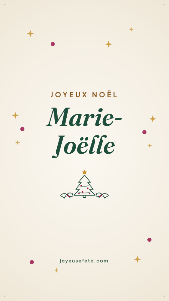 Image « Joyeux Noël Marie-Joëlle » au format story