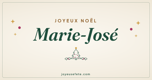 Image « Joyeux Noël Marie-José » au format large
