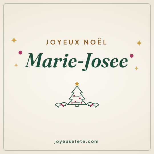 Image carrée « Joyeux Noël Marie-Josee » pour WhatsApp