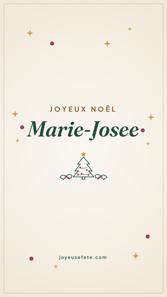 Image « Joyeux Noël Marie-Josee » au format story