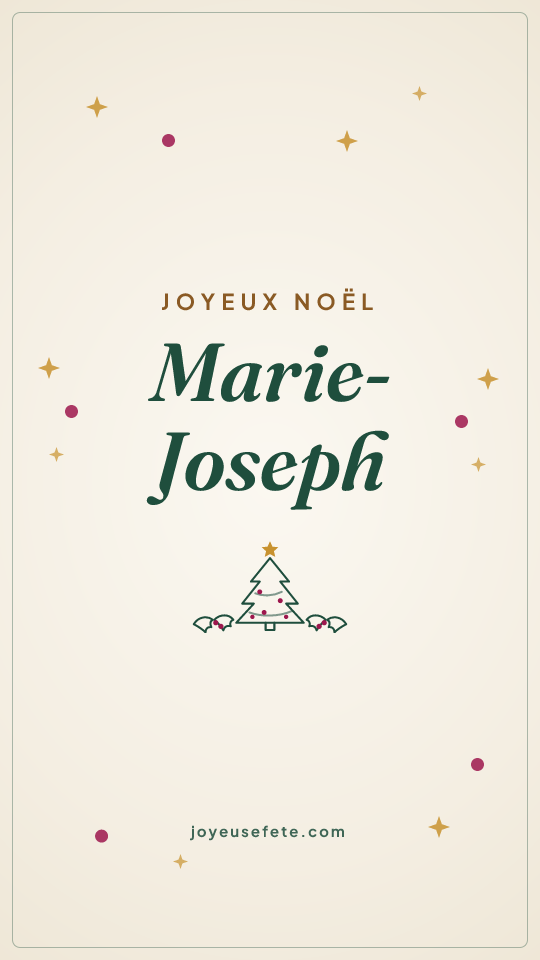 Image « Joyeux Noël Marie-Joseph » au format story