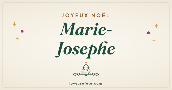 Image « Joyeux Noël Marie-Josephe » au format large