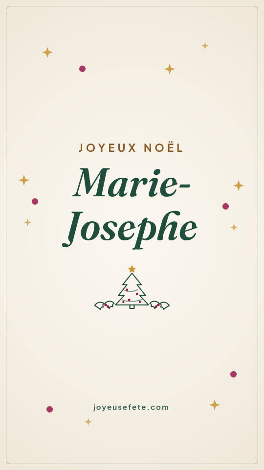 Image « Joyeux Noël Marie-Josephe » au format story
