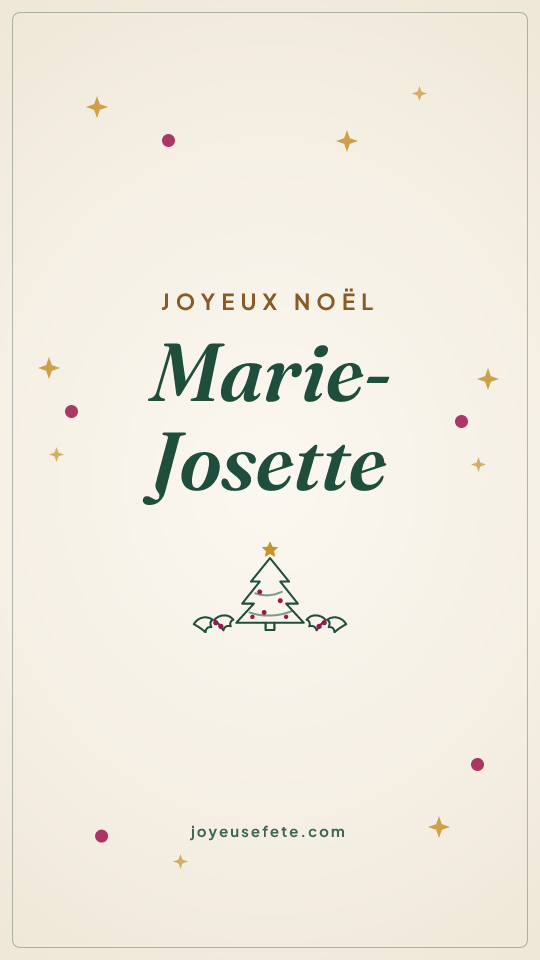 Image « Joyeux Noël Marie-Josette » au format story