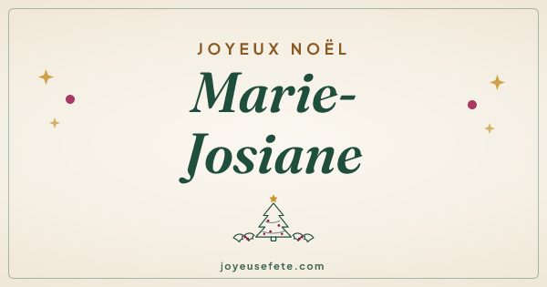 Image « Joyeux Noël Marie-Josiane » au format large